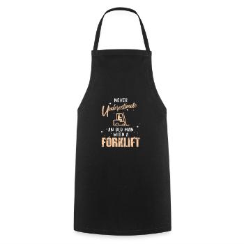 Forklift - Cooking Apron - black - Front - AI Model Male 185 dark (185cm)