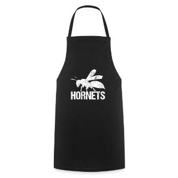 Retro hornet - Cooking Apron - black - Front - AI Model Male 185 dark (185cm)