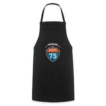 Vintage Made In 75 Sport 1975 Cadeau anniversaire - Tablier de cuisine - noir - Devant - AI Model Male 185 dark (185cm)