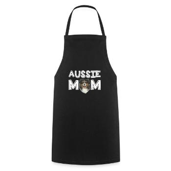 Aussie Mom Australian Shepherd Mom Gift - Cooking Apron - black - Front - AI Model Male 185 dark (185cm)