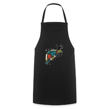 turtle - Cooking Apron - black - Front - AI Model Male 185 dark (185cm)