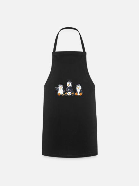 Penguin Antarctica - Cooking Apron - black