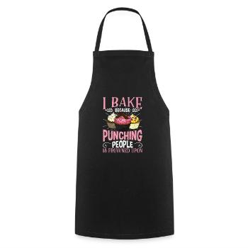 Cuisson de l'humour de boulanger de petit gâteau rugueux - Tablier de cuisine - noir - Devant - AI Model Male 185 dark (185cm)