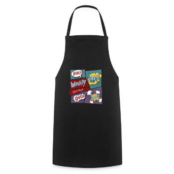 Comic Superhelden Comicbücher Kinder Geschenk - Kochschürze - Schwarz - Vorne - AI Model Male 185 dark (185cm)