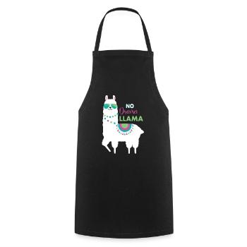 Llama - Cooking Apron - black - Front - AI Model Male 185 dark (185cm)