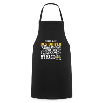 Bus Driver I Am A Bus Driver Shirts - Cooking Apron - black - Front - AI Model Male 185 dark (185cm)