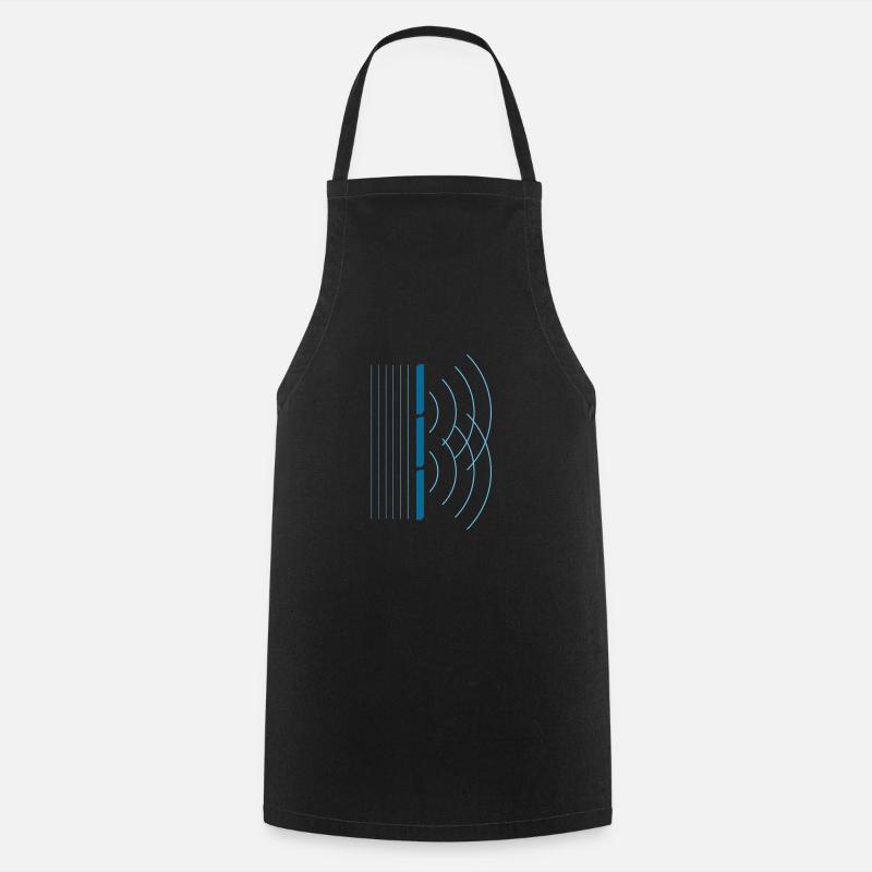 Rayonnement d'onde de formation d'interférence physique - Tablier de cuisine - noir