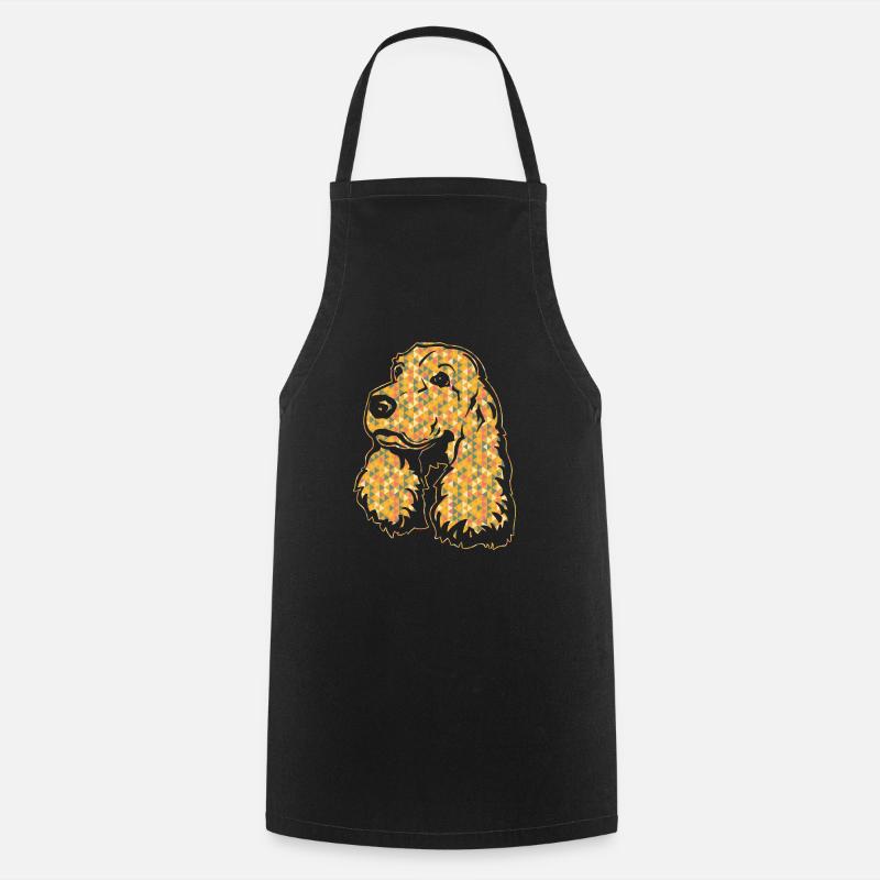 Chemises Géométriques Cocker Spaniel - Tablier de cuisine - noir