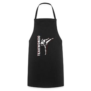 Teakwondo martial arts - Cooking Apron - black - Front - AI Model Male 185 dark (185cm)
