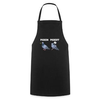 Lustige Tiere Pigeon Taube - Kochschürze - Schwarz - Vorne - AI Model Male 185 dark (185cm)