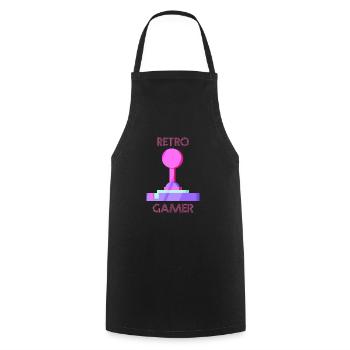 Retro Video Games Vintage Geschenk - Kochschürze - Schwarz - Vorne - AI Model Male 185 dark (185cm)