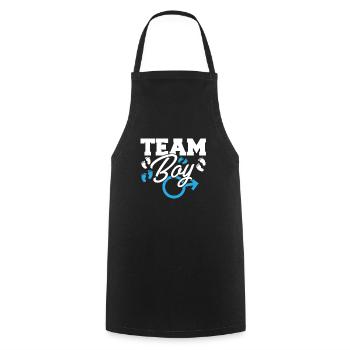 Team Boy Gender Reveal Baby Shower garment - Cooking Apron - black - Front - AI Model Male 185 dark (185cm)