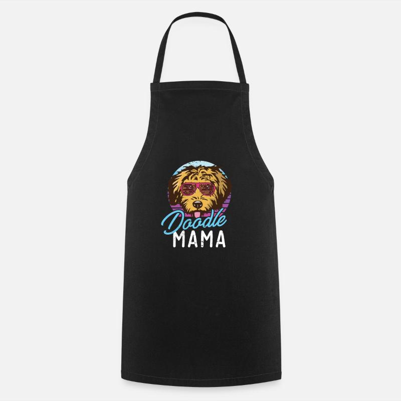 Doodle Mama Gift Goldendoodle Mom Goldendoodle - Cooking Apron - black