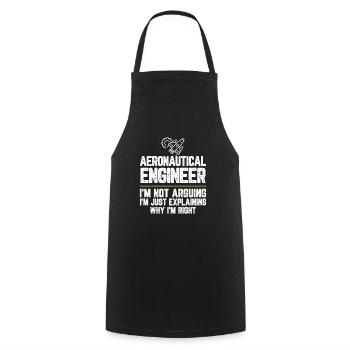 Aeronautical engineer I'm Not Arguing I'm Just - Cooking Apron - black - Front - AI Model Male 185 dark (185cm)