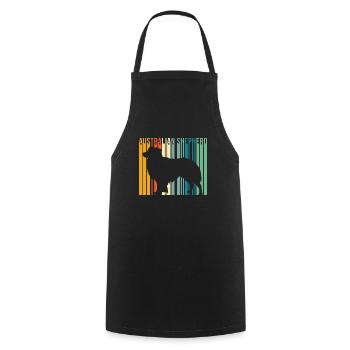 Retro Australian Shepherd Shirt - Vintage Style - - Cooking Apron - black - Front - AI Model Male 185 dark (185cm)