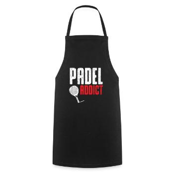Padel Addict - Padel Tennis - Cooking Apron - black - Front - AI Model Male 185 dark (185cm)