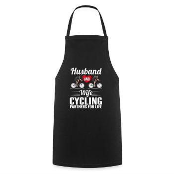 Radfahrer Partner Ehemann Ehefrau Fahrrad Liebe - Kochschürze - Schwarz - Vorne - AI Model Male 185 dark (185cm)
