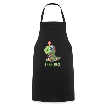 Süßes Tree Rex T-Rex Weihnachtsmann Geschenk Licht - Kochschürze - Schwarz - Vorne - AI Model Male 185 dark (185cm)