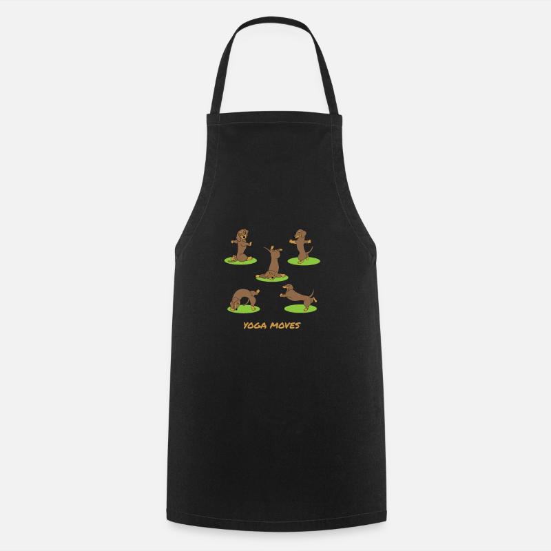 Yoga teckel - Tablier de cuisine - noir