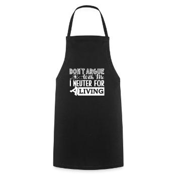 Veterinarian Neuter For Living - Cooking Apron - black - Front - AI Model Male 185 dark (185cm)