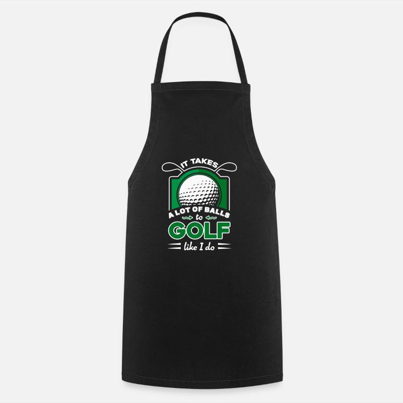 Golf Lustiger Golf - Kochschürze - Schwarz