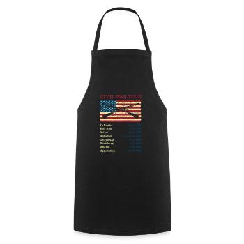 Civil war tour - civil war reenactment - Cooking Apron - black - Front - AI Model Male 185 dark (185cm)