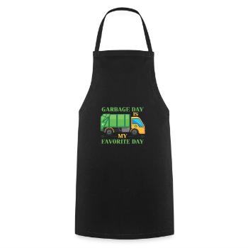 Garbage day children garbage truck sorting waste - Cooking Apron - black - Front - AI Model Male 185 dark (185cm)