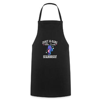 Seahorse - Cooking Apron - black - Front - AI Model Male 185 dark (185cm)