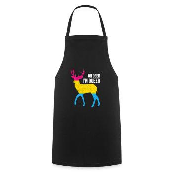 Pansexual Queer - Cooking Apron - black - Front - AI Model Male 185 dark (185cm)