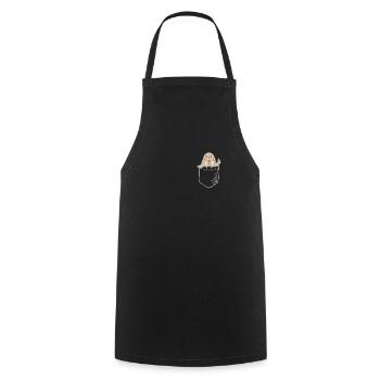 Walross - Kochschürze - Schwarz - Vorne - AI Model Male 185 dark (185cm)