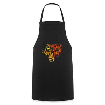 Tiger gift - Cooking Apron - black - Front - AI Model Male 185 dark (185cm)