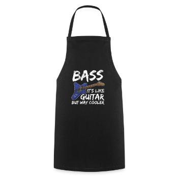 Bass guitar musician bass player - Cooking Apron - black - Front - AI Model Male 185 dark (185cm)