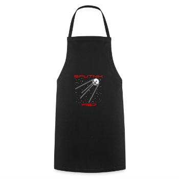 Sputnik USSR Soviet Union gift idea - Cooking Apron - black - Front - AI Model Male 185 dark (185cm)