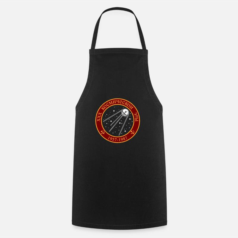 Sputnik USSR Soviet Union gift idea - Cooking Apron - black