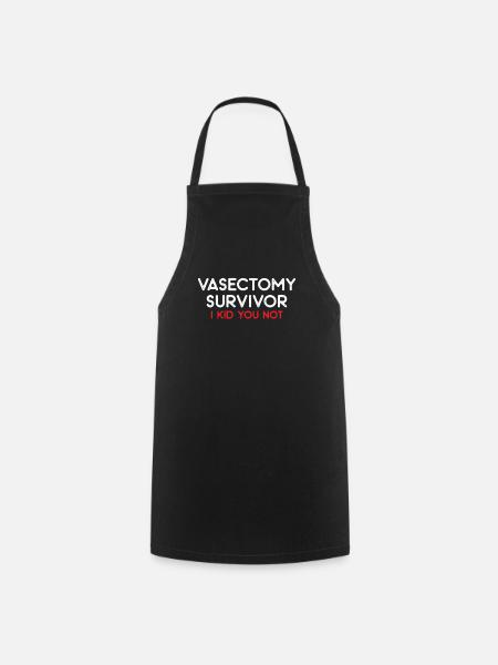 Cadeau de vasectomie pour survivant de la vasectomie - Tablier de cuisine - noir