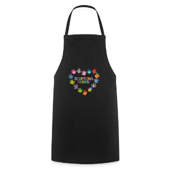 Occupational Therapy OT Therapist - Cooking Apron - black - Front - AI Model Male 185 dark (185cm)