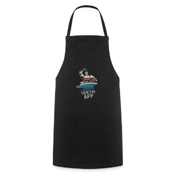 Farrier hoof blacksmith forge blacksmithing - Cooking Apron - black - Front - AI Model Male 185 dark (185cm)