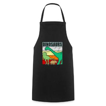 dinosaur - Cooking Apron - black - Front - AI Model Male 185 dark (185cm)