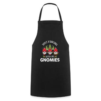 Accrocher avec mes gnomies Christmas Gnom Xmas - Tablier de cuisine - noir - Devant - AI Model Male 185 dark (185cm)