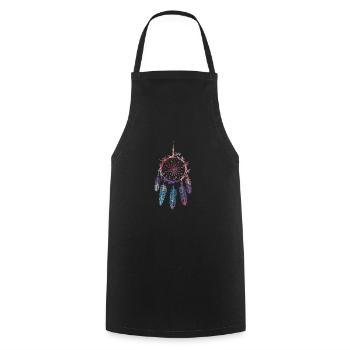 Indiens attrape-rêves - Tablier de cuisine - noir - Devant - AI Model Male 185 dark (185cm)