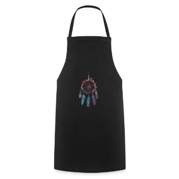 Dream catcher - Cooking Apron - black - Front - AI Model Male 185 dark (185cm)