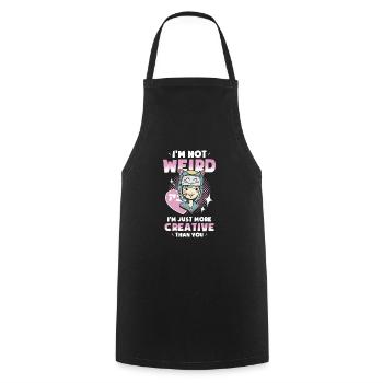Manga Girl - Kochschürze - Schwarz - Vorne - AI Model Male 185 dark (185cm)