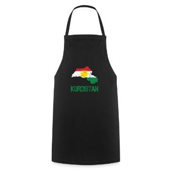 Her Biji Kurdistan - Kurdish gift with - Cooking Apron - black - Front - AI Model Male 185 dark (185cm)