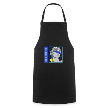 Esthétique VaporWave - Tablier de cuisine - noir - Devant - AI Model Male 185 dark (185cm)