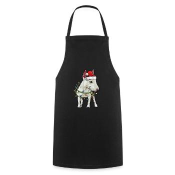 Bullterrier Weihnachten Hunde Geschenk - Kochschürze - Schwarz - Vorne - AI Model Male 185 dark (185cm)