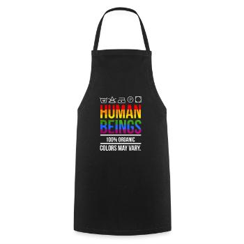 Gleichberechtigung Menschenrechte LGBT - Kochschürze - Schwarz - Vorne - AI Model Male 185 dark (185cm)