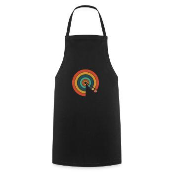Tabletop Games Retro RPG D20 Dice Vintage Role - Cooking Apron - black - Front - AI Model Male 185 dark (185cm)
