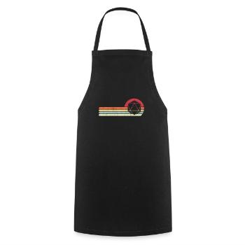 D20 Dice Tabletop Games Retro RPG Vintage Role - Cooking Apron - black - Front - AI Model Male 185 dark (185cm)