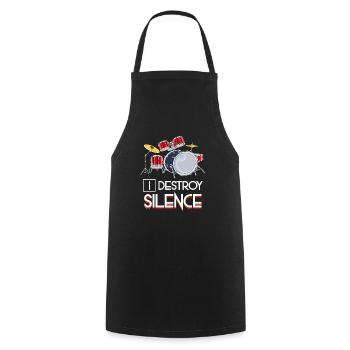 Tambours - Tablier de cuisine - noir - Devant - AI Model Male 185 dark (185cm)