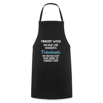 Patentante Taufpatin Patenkind Geschenk-Idee - Kochschürze - Schwarz - Vorne - AI Model Male 185 dark (185cm)